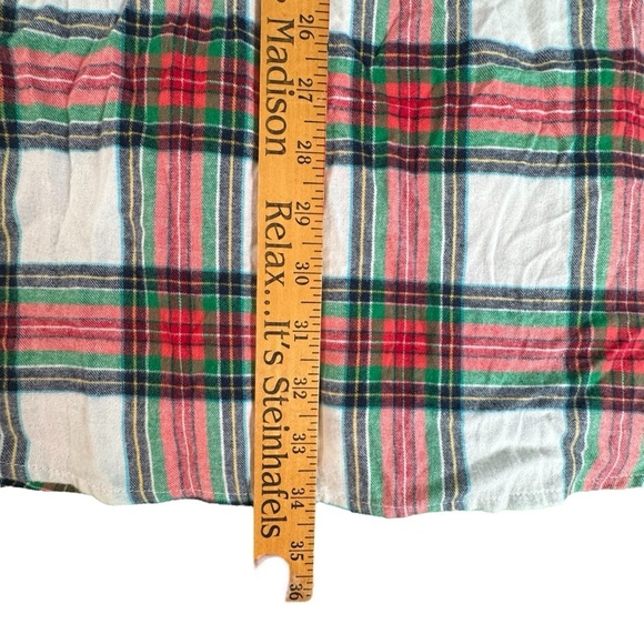 Wondershop Women’s Flannel Nightshirt S Plaid Button Down Holiday Sleepwear - Picture 7 of 7